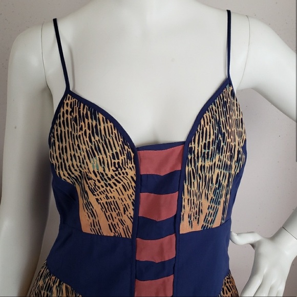 Urban Outfitters Ecotè Boho Ombré Spaghetti Strap Multicolored Mini Dress - Picture 4 of 16